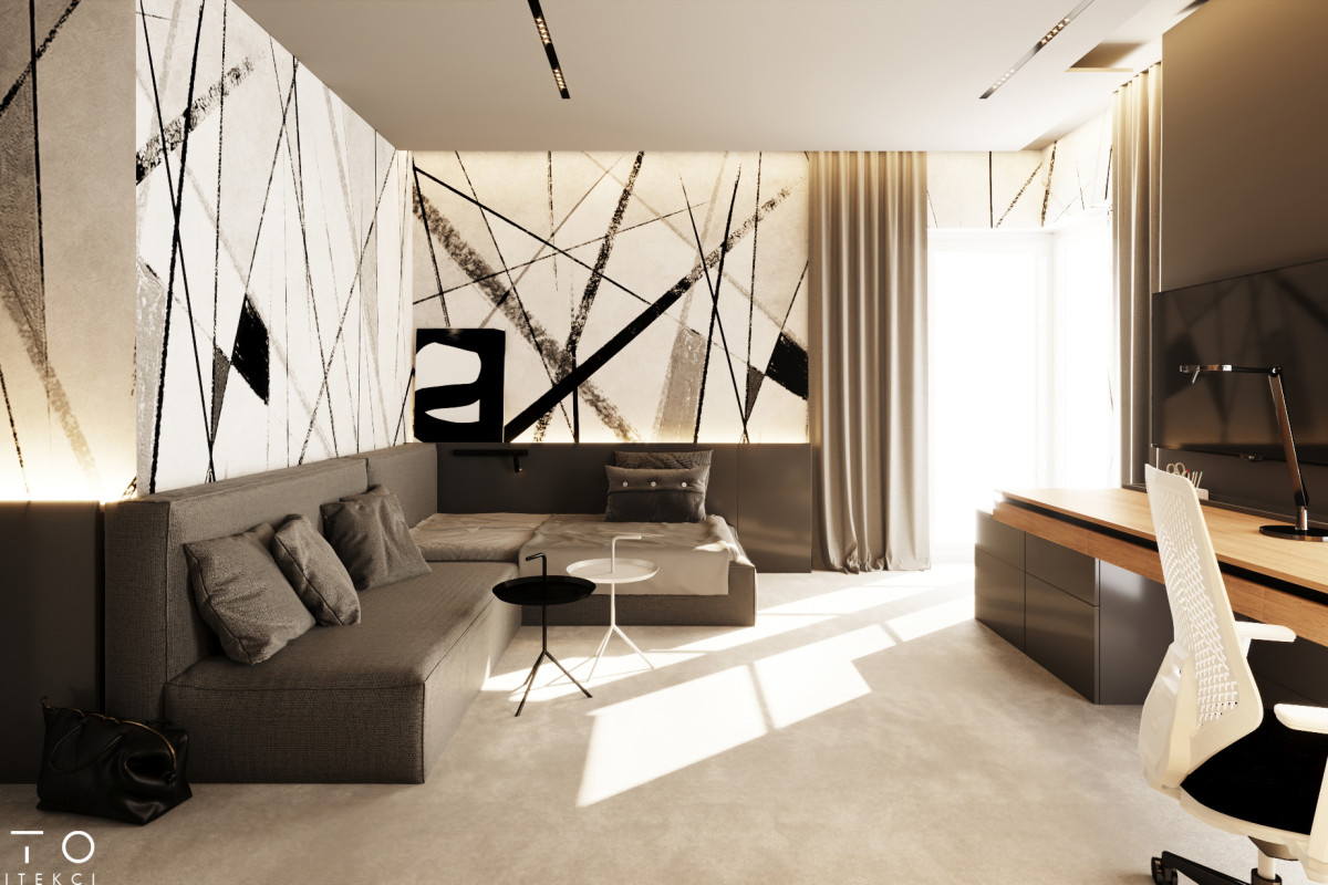 Pokój nastolatka – nowoczesna aranżacja przestrzeni z motywem koszykówki