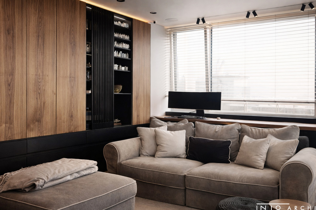 Widokowy apartament na 20. piętrze w Warszawie – nowoczesny projekt wnętrza