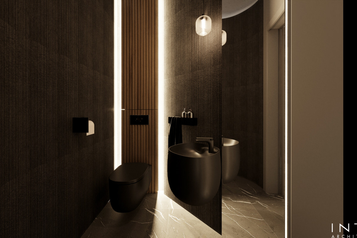 Widokowy apartament na 20. piętrze w Warszawie – nowoczesny projekt wnętrza