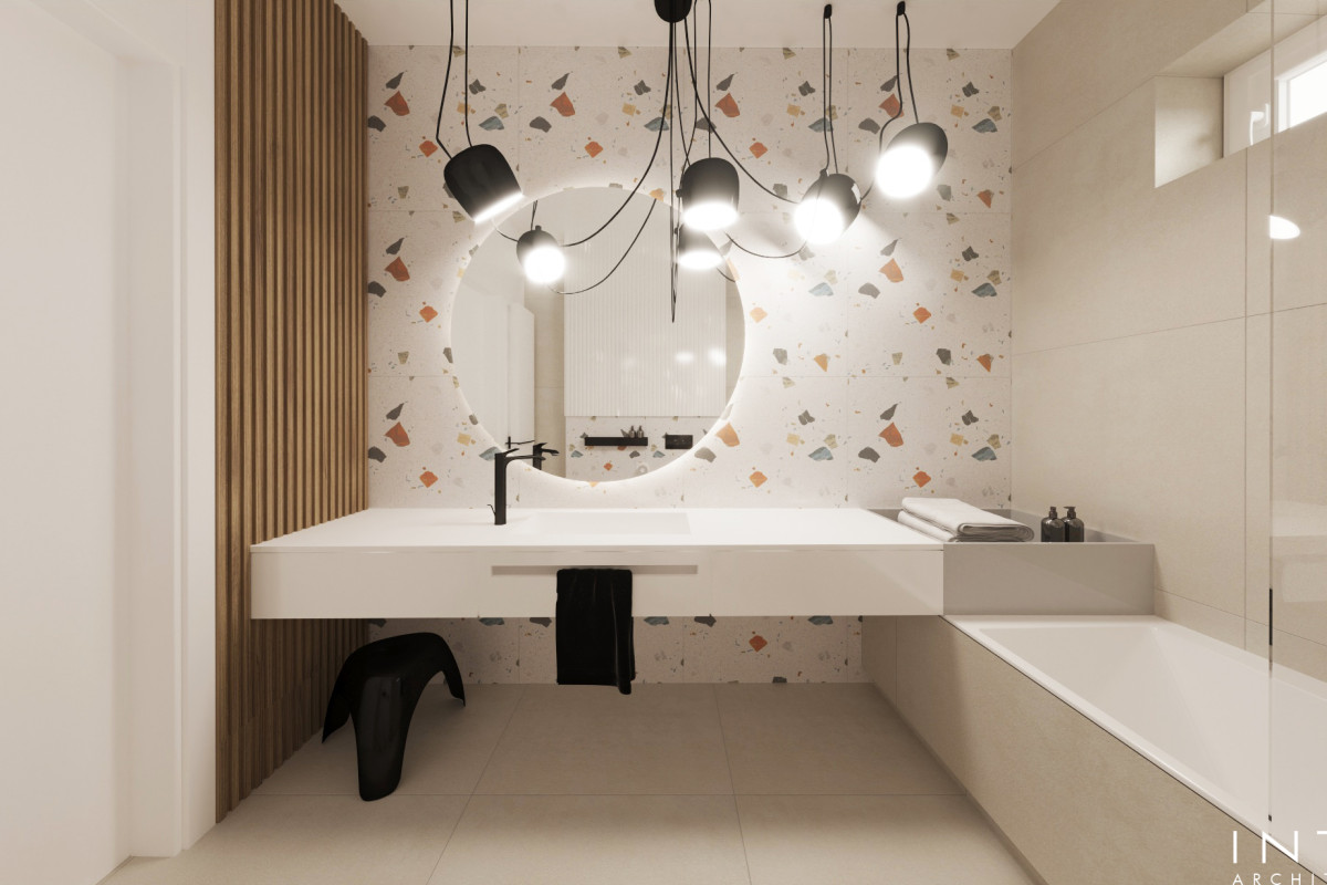 Widokowy apartament na 20. piętrze w Warszawie – nowoczesny projekt wnętrza