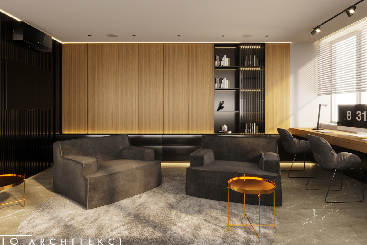 Widokowy apartament na 20. piętrze w Warszawie – nowoczesny projekt wnętrza