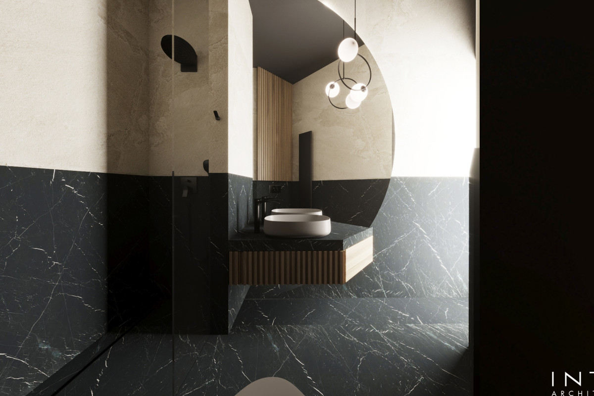 Widokowy apartament na 20. piętrze w Warszawie – nowoczesny projekt wnętrza