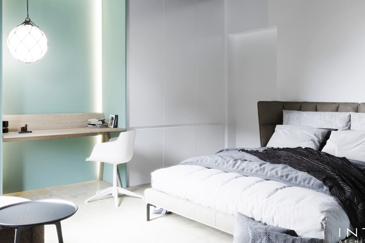 Wnętrza domu w Gdańsku z czarnym sufitem – nowoczesny projekt 360 m²