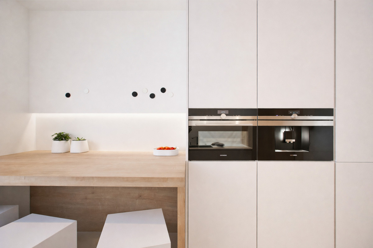 Minimalistyczny projekt wnętrza mieszkania 54 m² w Poznaniu