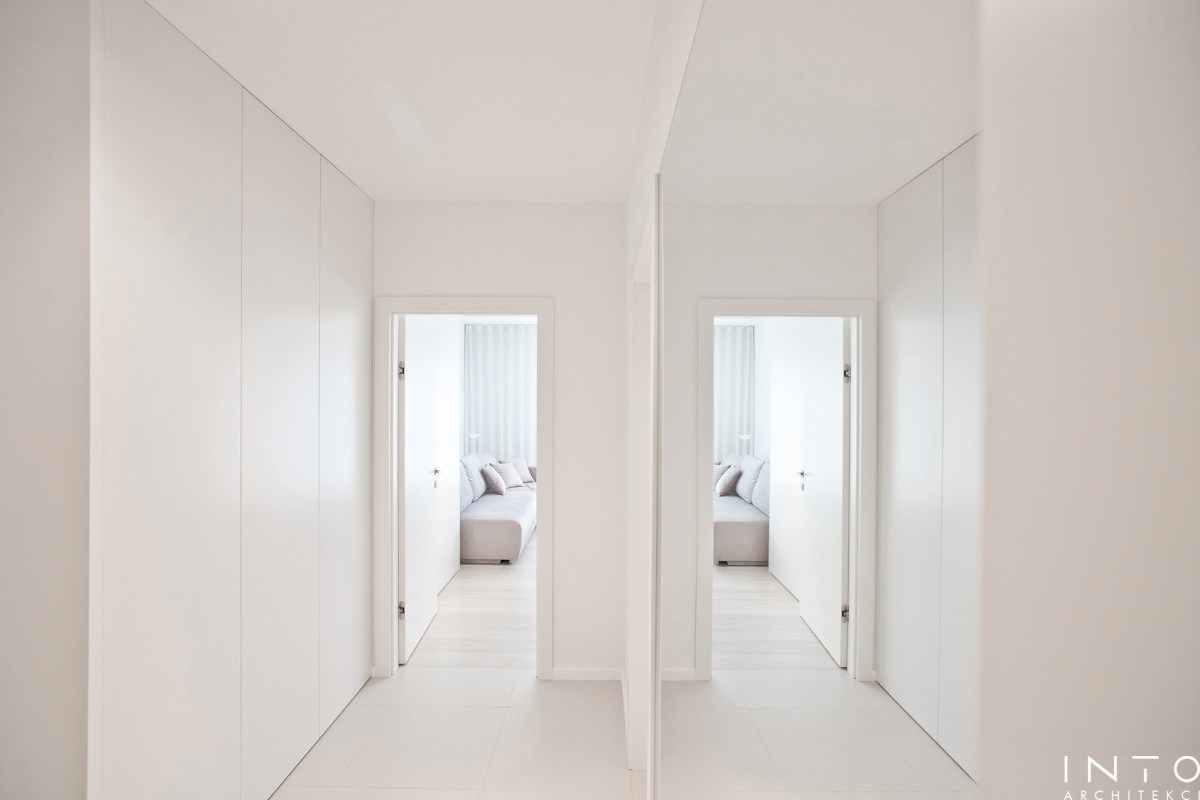 Minimalistyczny projekt wnętrza mieszkania 54 m² w Poznaniu