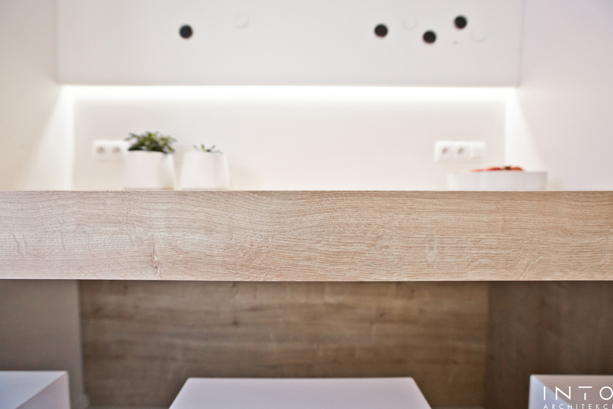 Minimalistyczny projekt wnętrza mieszkania 54 m² w Poznaniu