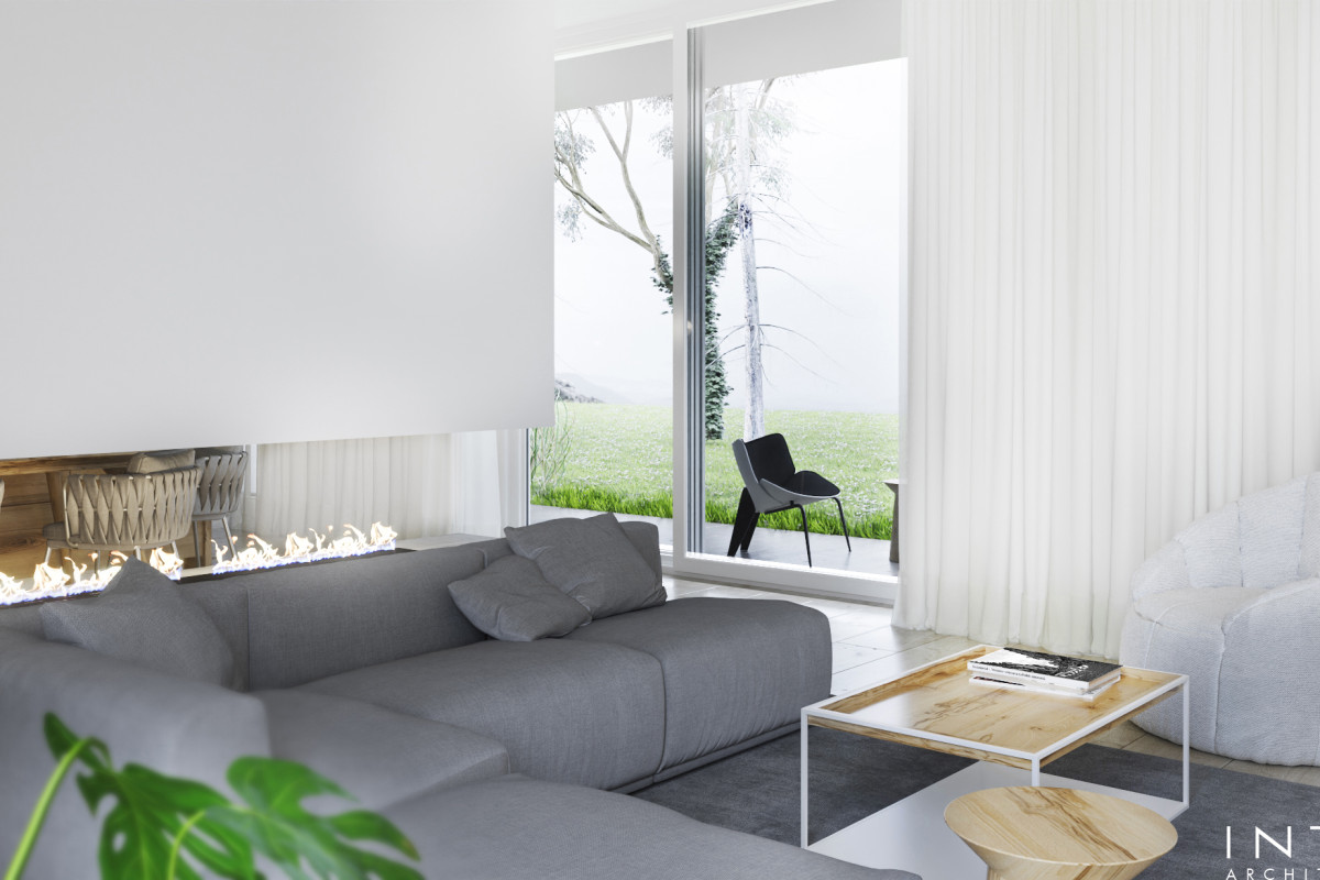 Projekt wnętrz domu w Gdańsku – elegancki ciepły minimalizm