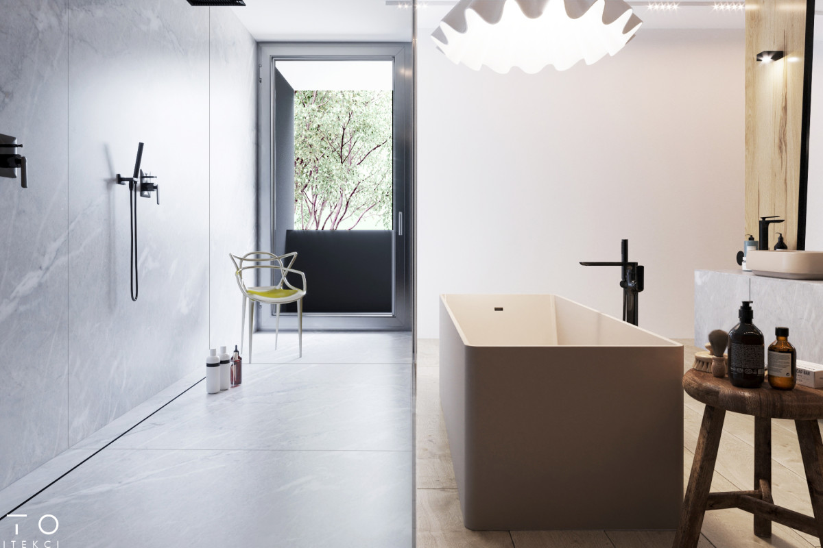 Projekt wnętrz domu w Gdańsku – elegancki ciepły minimalizm