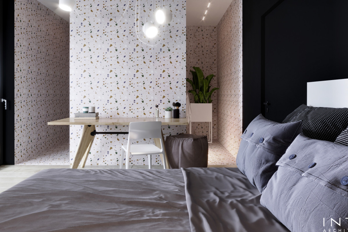 Projekt wnętrz domu w Gdańsku – elegancki ciepły minimalizm