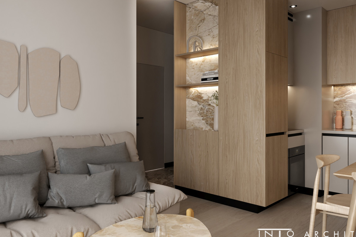 Projekt wnętrz mieszkania inwestycyjnego w Poznaniu – 35 m²