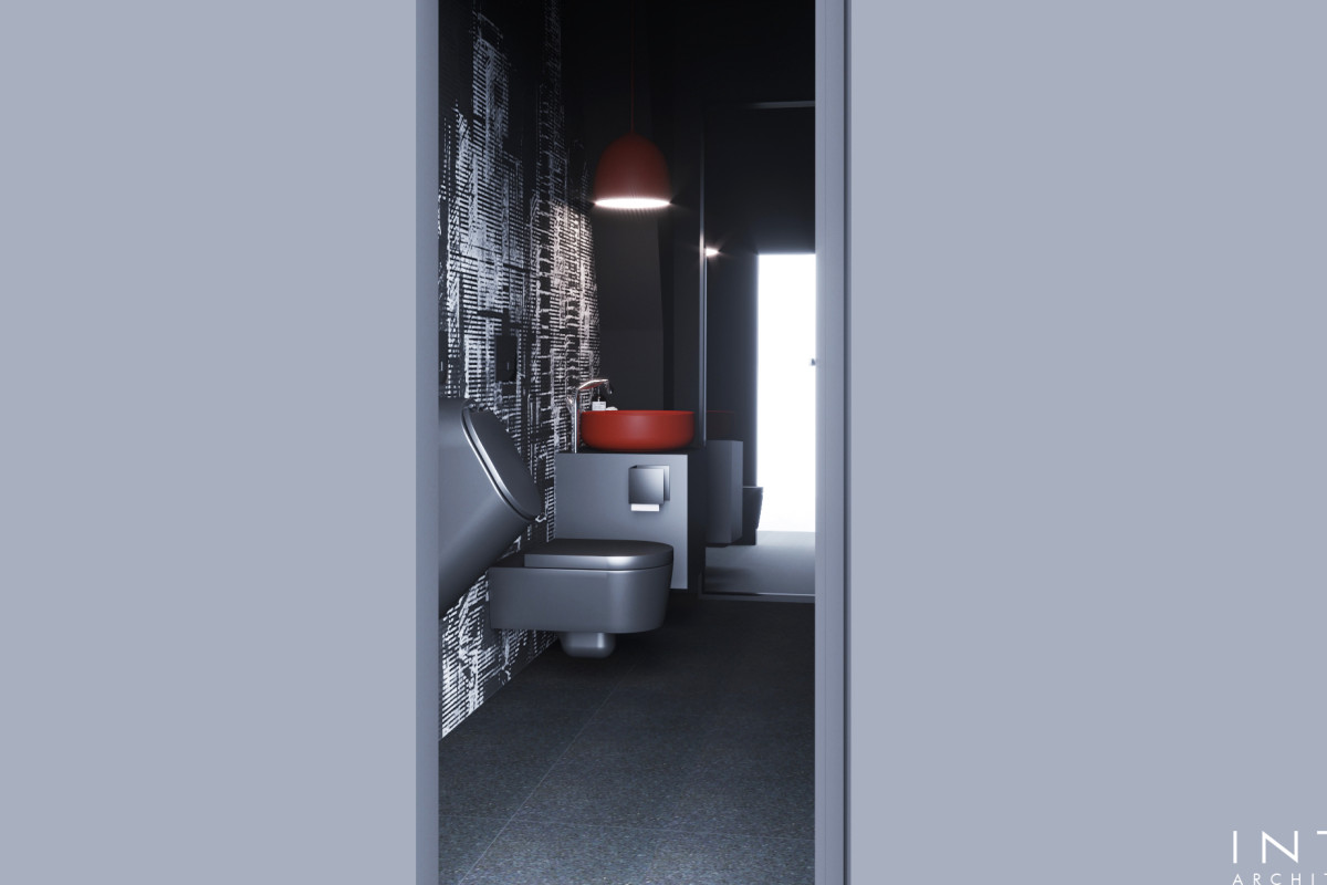 Projekt kameralnego biura z antresolą w Poznaniu – nowoczesne wnętrze 80 m²