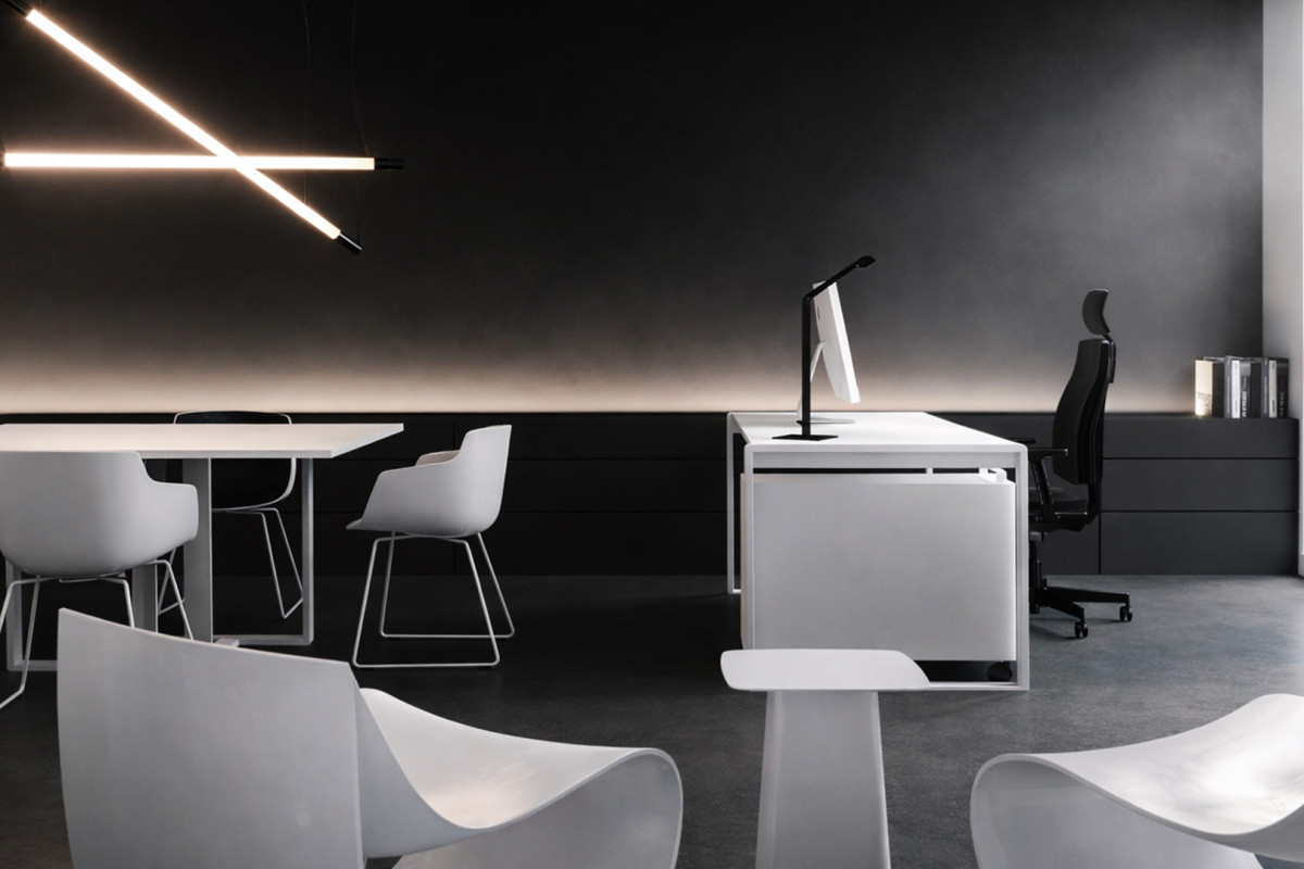 Projekt strefy zarządu w biurze w Poznaniu – 320 m² nowoczesnej przestrzeni