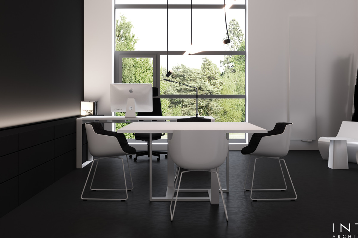 Projekt strefy zarządu w biurze w Poznaniu – 320 m² nowoczesnej przestrzeni