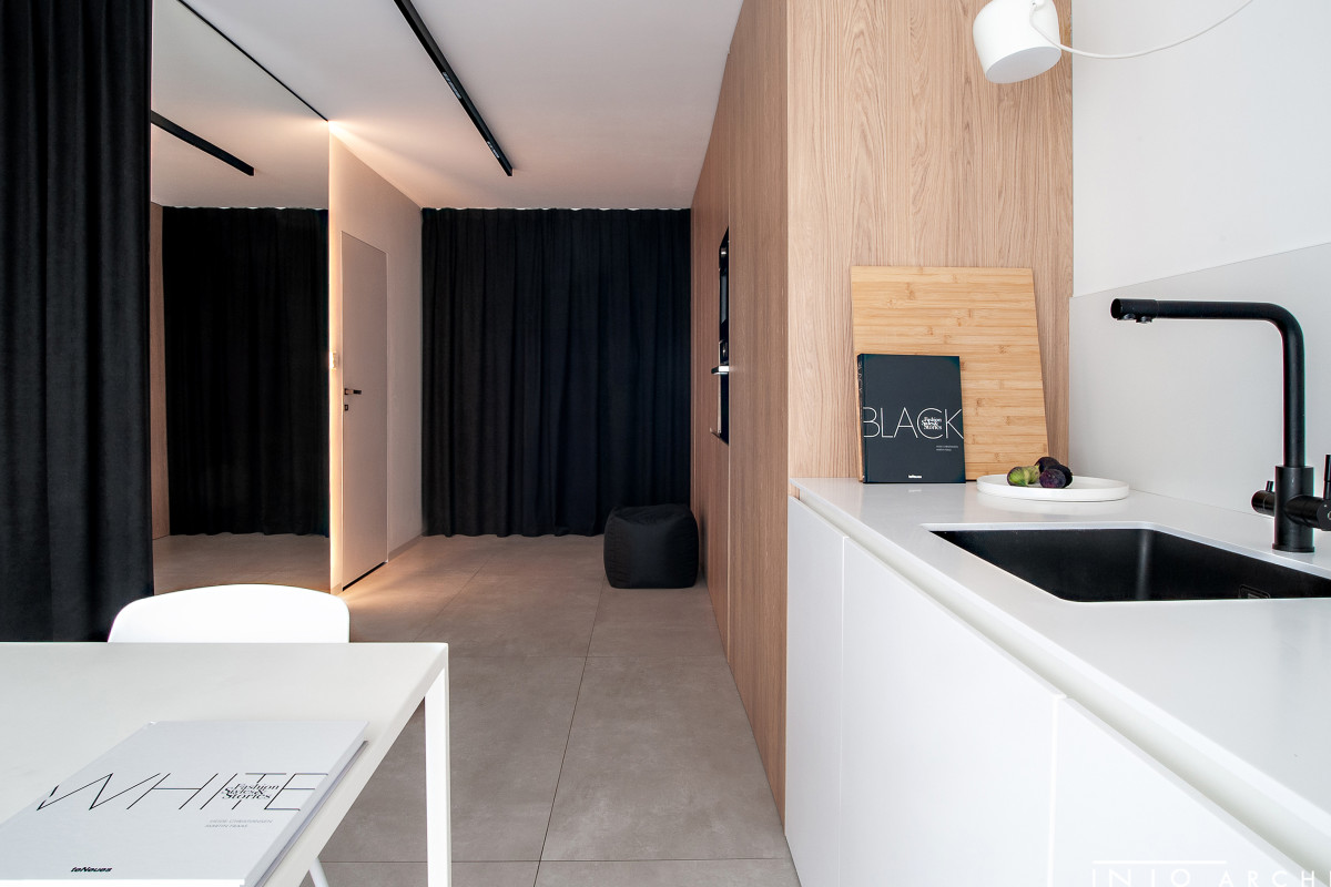 Studio w Gdańsku Letnica – projekt minimalistycznego mieszkania 47 m²