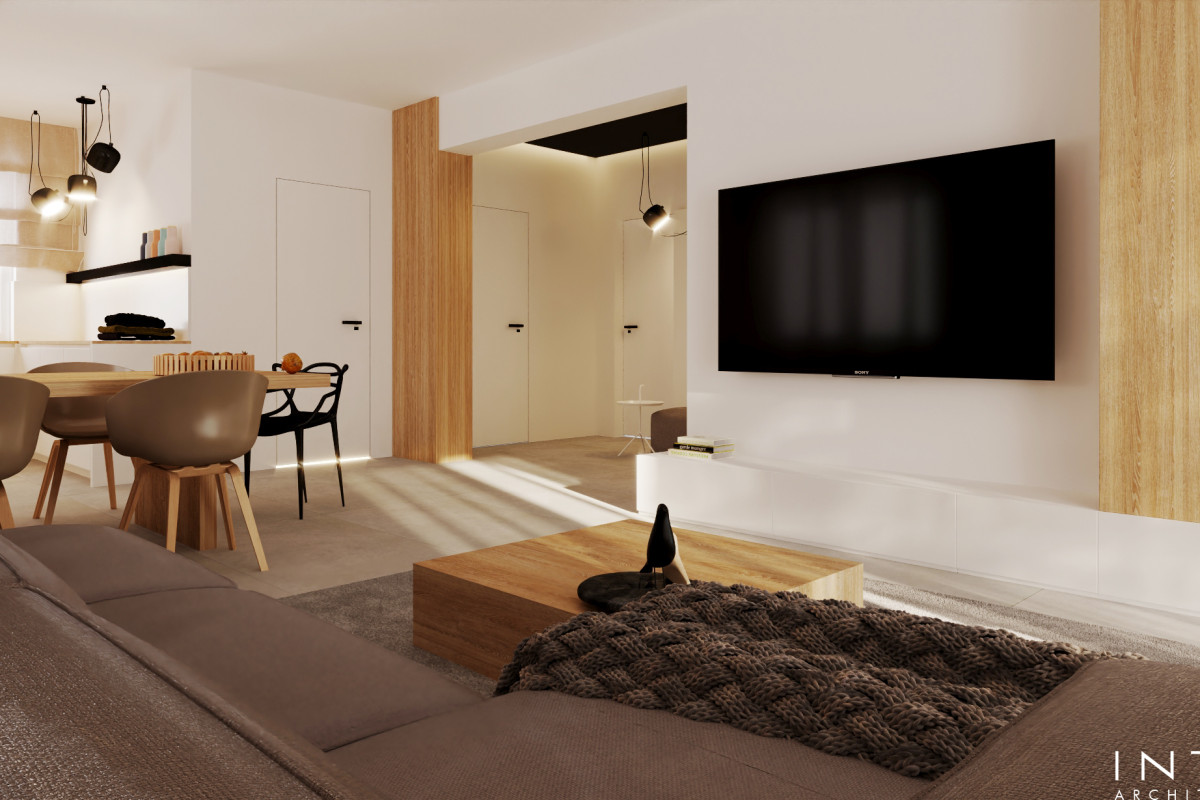 Nowoczesny dom 140 m² Ostrów – projekt wnętrz minimalistycznych