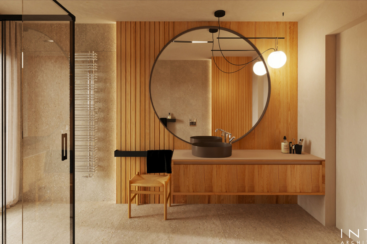 Nowoczesna stodoła pod Poznaniem – projekt domu i wnętrz nad jeziorem