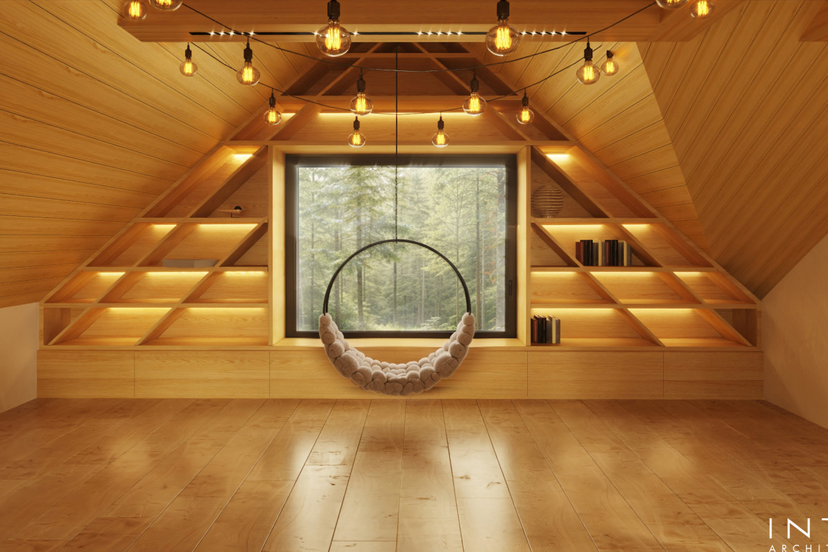 Nowoczesna stodoła pod Poznaniem – projekt domu i wnętrz nad jeziorem