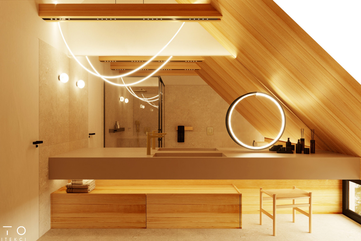 Nowoczesna stodoła pod Poznaniem – projekt domu i wnętrz nad jeziorem