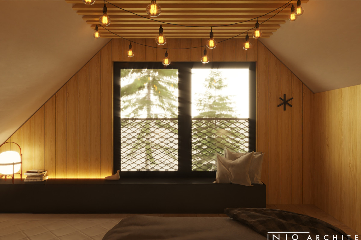 Nowoczesna stodoła pod Poznaniem – projekt domu i wnętrz nad jeziorem