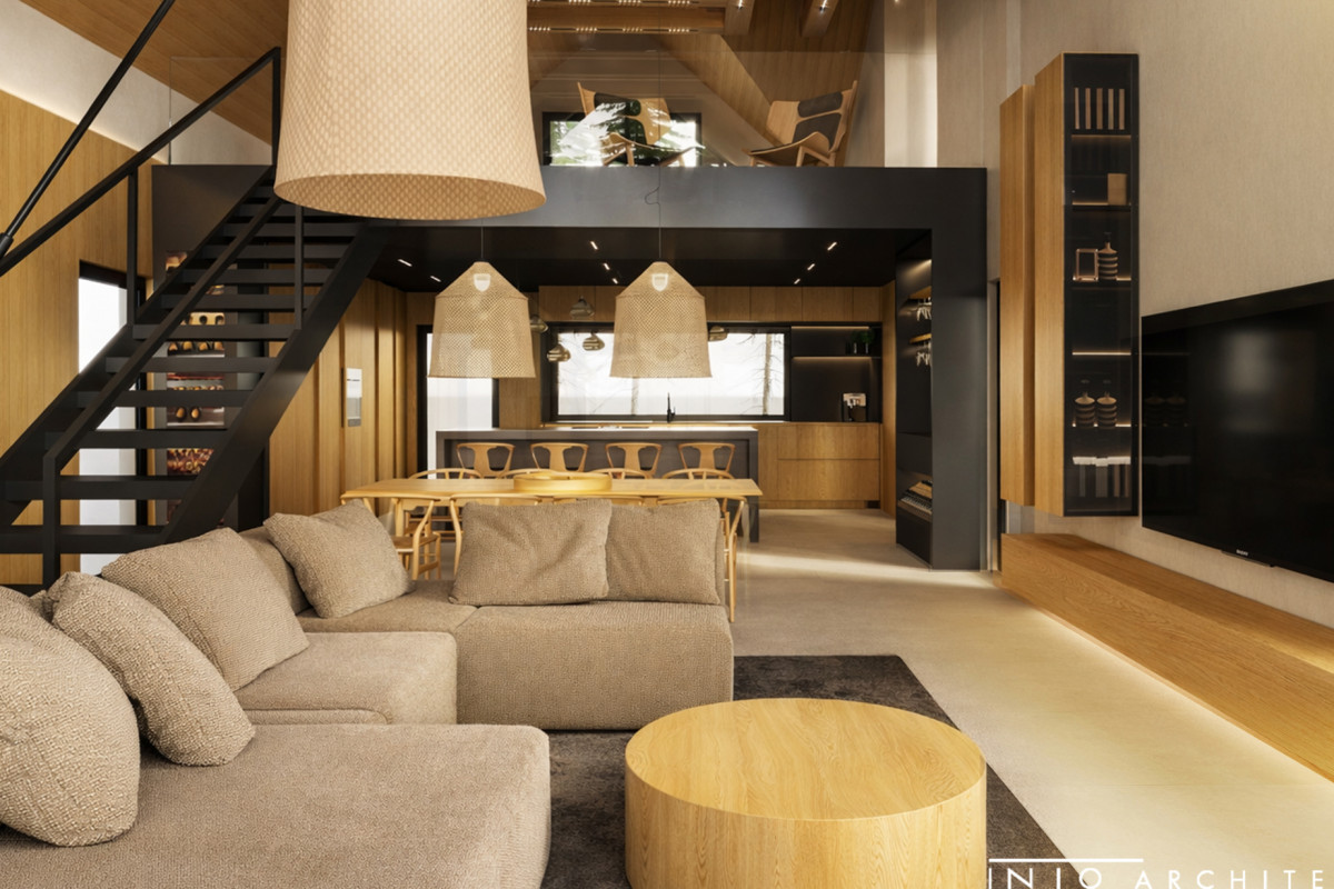 Nowoczesna stodoła pod Poznaniem – projekt domu i wnętrz nad jeziorem