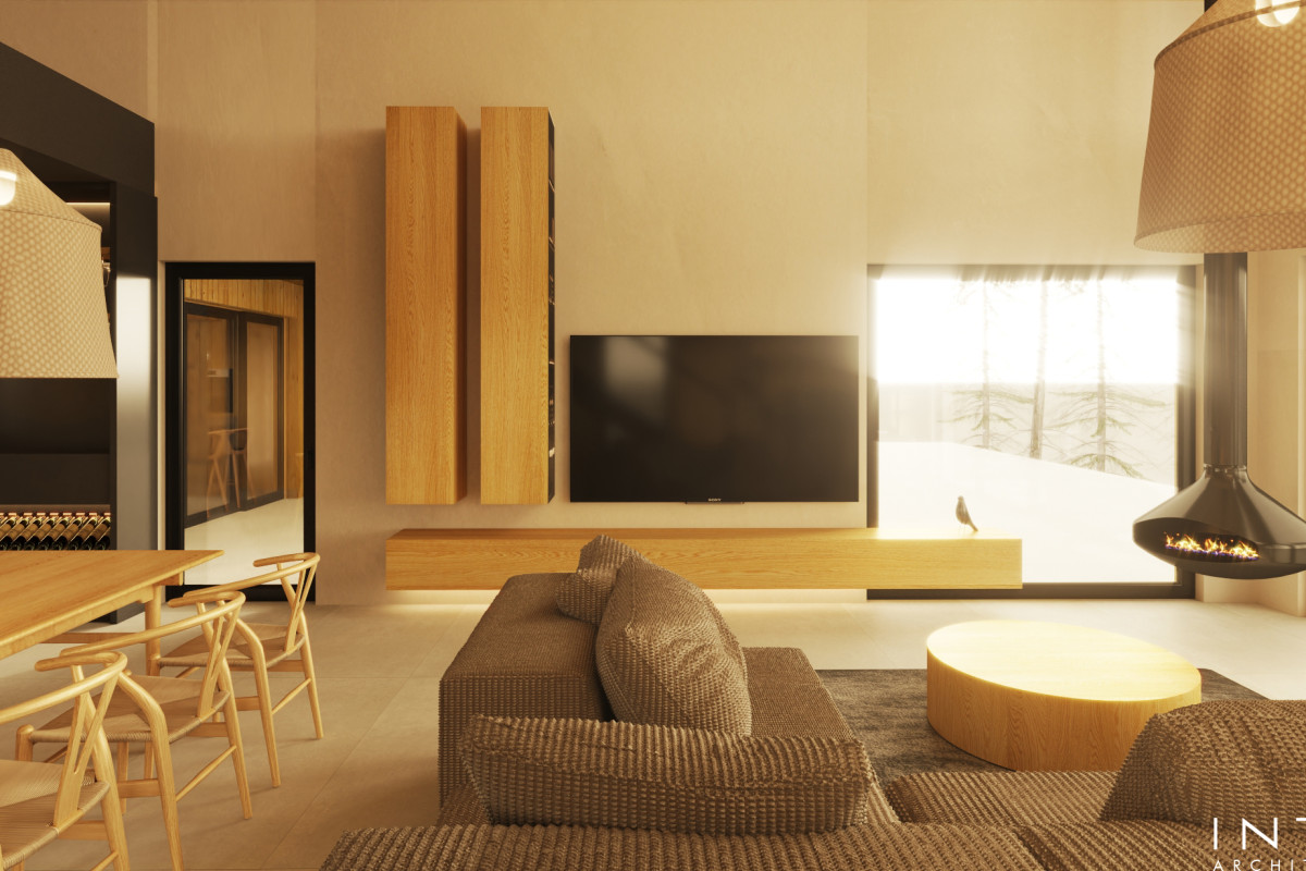 Nowoczesna stodoła pod Poznaniem – projekt domu i wnętrz nad jeziorem