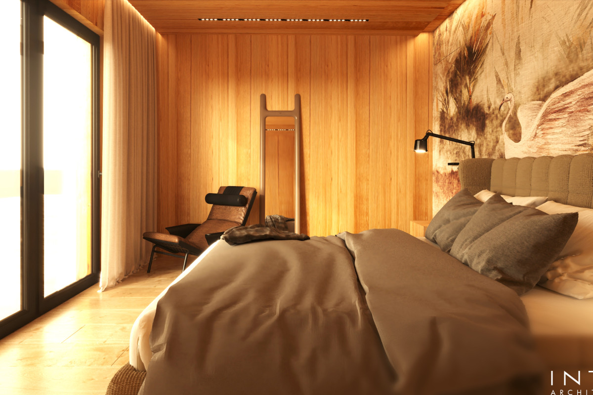 Nowoczesna stodoła pod Poznaniem – projekt domu i wnętrz nad jeziorem