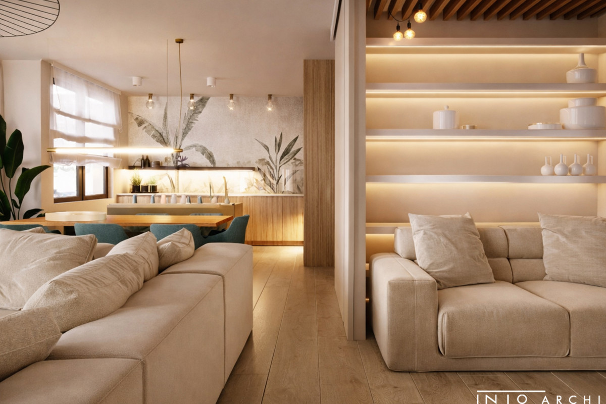 Apartament Kraków – jasna przestrzeń z możliwością otwarcia wnętrza