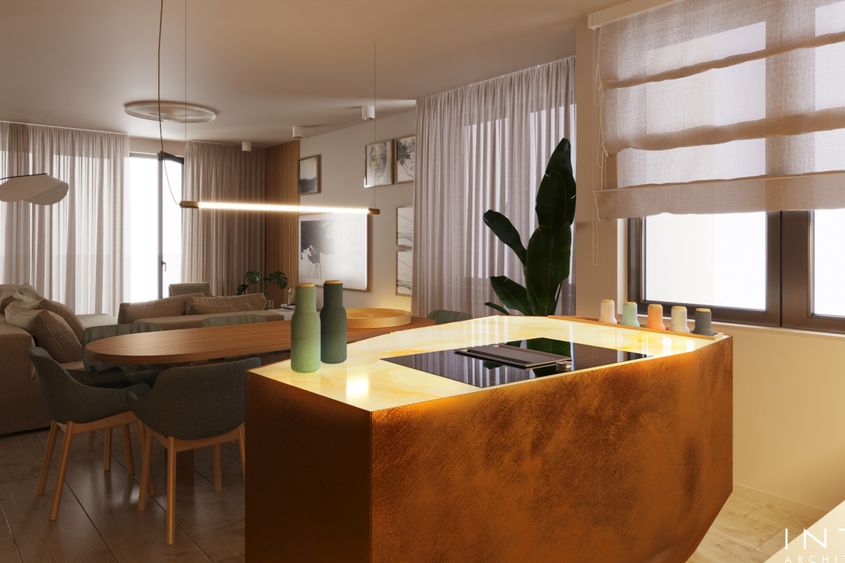 Apartament Kraków – jasna przestrzeń z możliwością otwarcia wnętrza