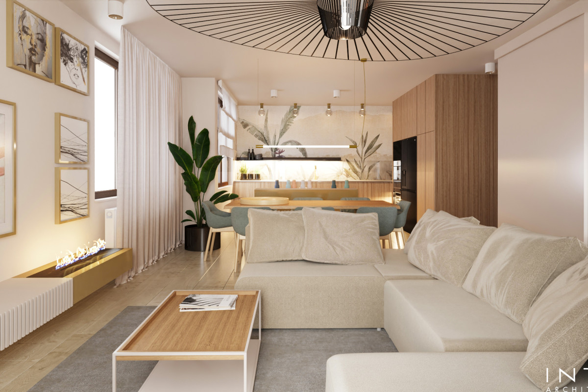 Apartament Kraków – jasna przestrzeń z możliwością otwarcia wnętrza