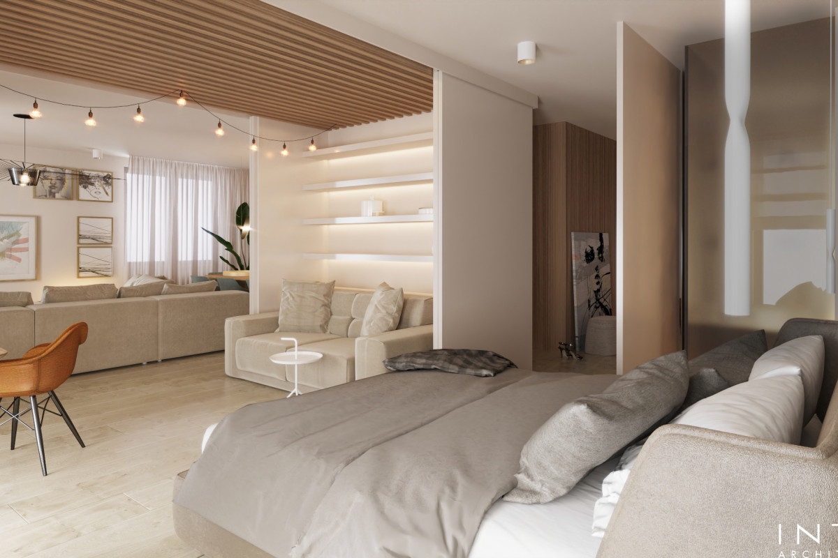 Apartament Kraków – jasna przestrzeń z możliwością otwarcia wnętrza