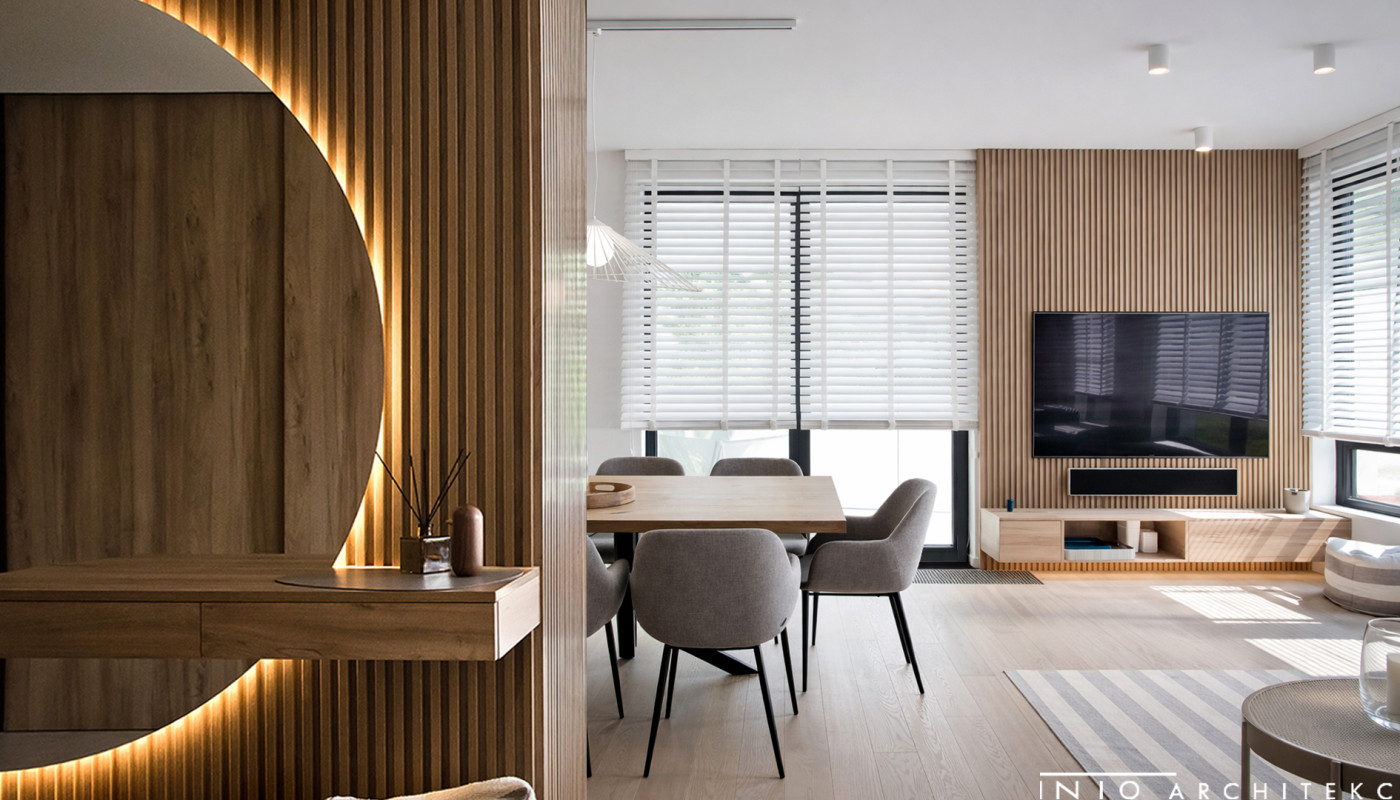 Nadmorski apartament w Sopocie – projekt wnętrza blisko plaży