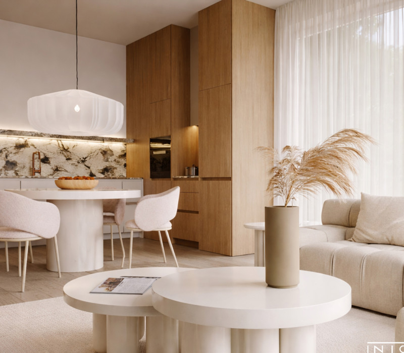 Apartament w Gdańsku w stylu japandi – projekt wnętrza nad morzem