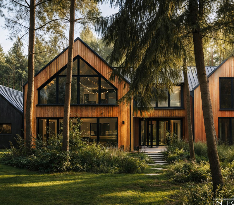 Nowoczesna stodoła pod Poznaniem – projekt domu i wnętrz nad jeziorem