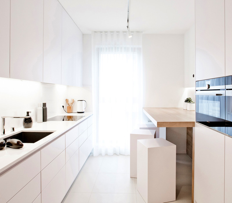 Minimalistyczny projekt wnętrza mieszkania 54 m² w Poznaniu